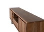 GINER Y COLOMER Mueble TV de madera de acacia natural y metal plateado